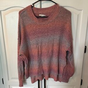 American Eagle XS Cozy Gradient Sweater - Pink and Gray